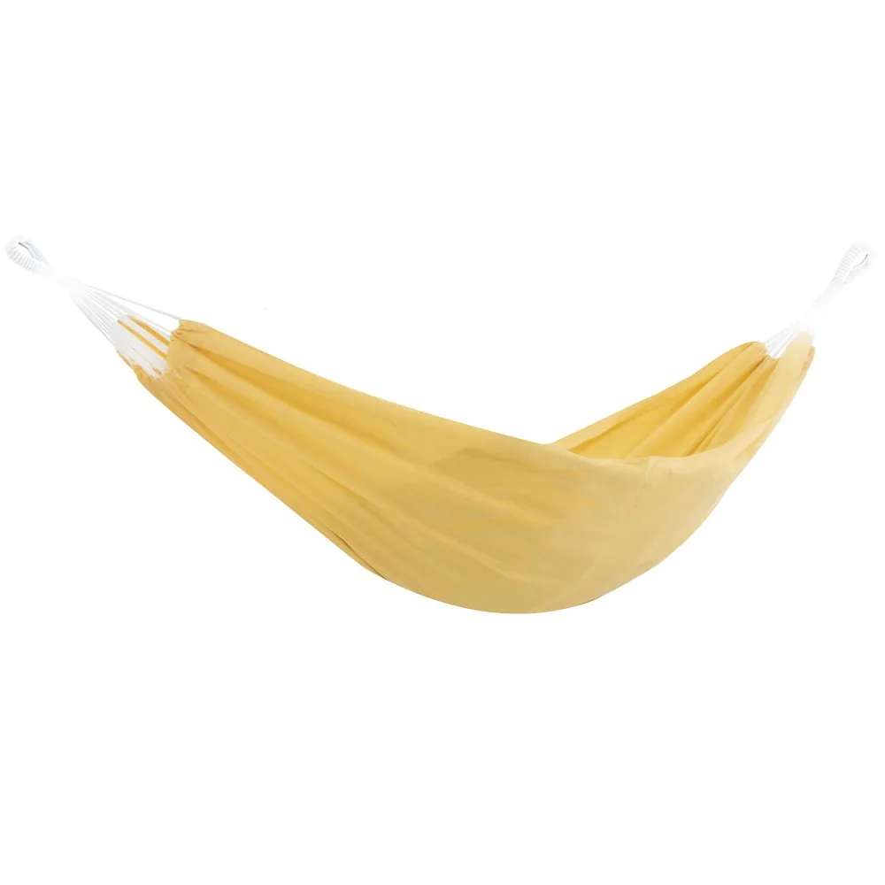 

Brazilian Polyester Hammock Chair Yellow Heavy Steel Bracket Plastic End Cover