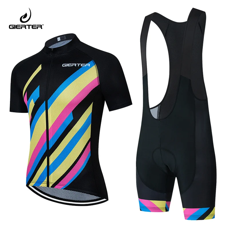 

GIERTER Men's Cycling Jersey Set Fitness Equipment Bici Man Cycling Maillot MTB Bike Bib Shorts Enduro Men's Cycling Outfit 2022