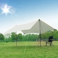 outdoor canopy beige shade cloth hexagonal leisure beach tent rainproof camping pergola