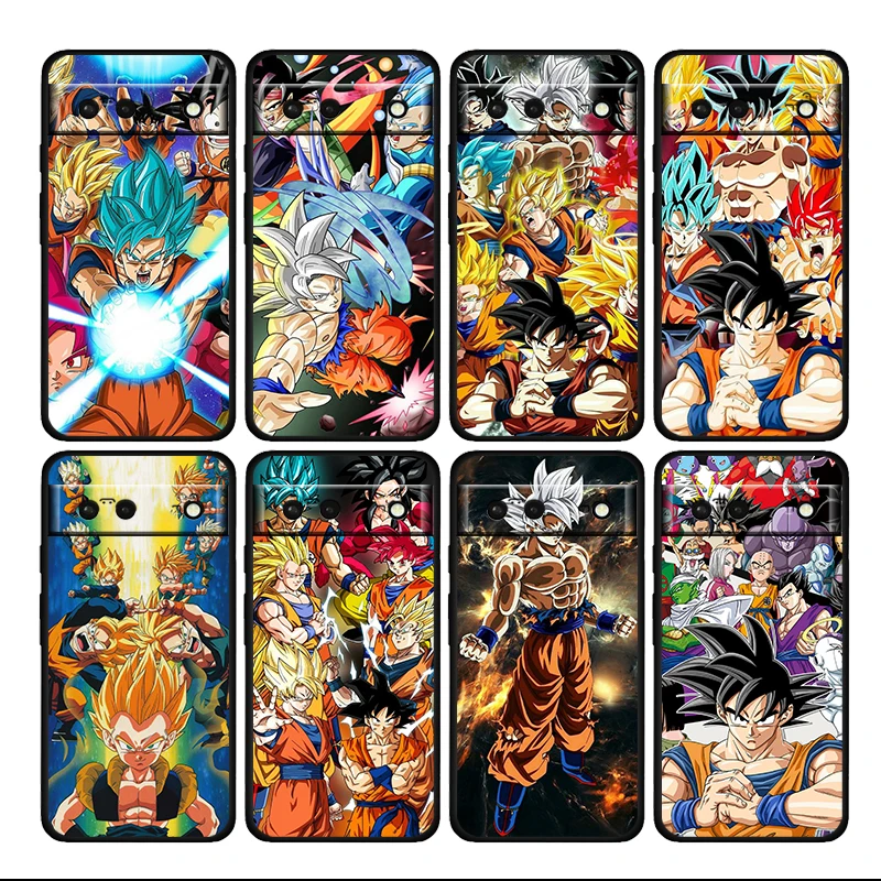 

Hot Anime Dragon Ball Cool Shockproof Cover for Google Pixel 7 6 Pro 6a 5 5a 4 4a XL 5G Black Phone Case Shell TPU Coque Capa