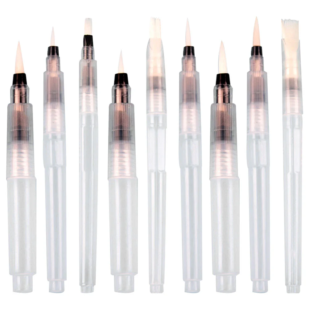 

9 шт. акварельные кисти, ручки, водорастворимые цветные ручки, акварельные кисти, ручки для рисования (120 мм наконечник для зубцов 155 мм, кончик для зубцов 190 мм