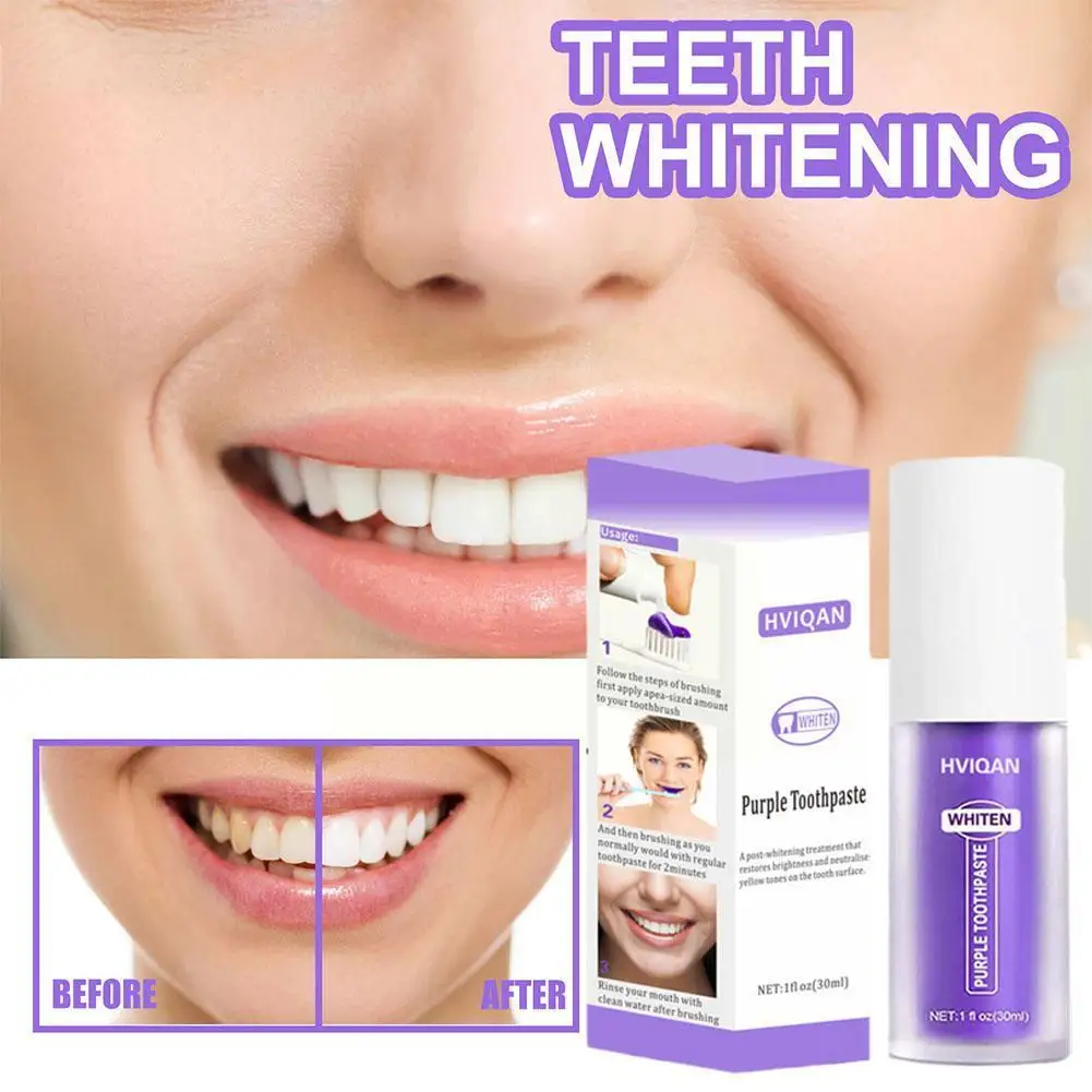 

Фиолетовая зубная паста, зубной налет, пятна от дыма, удаление запаха, чистка рта, зубов, освежающее устройство, полость рта O9T8