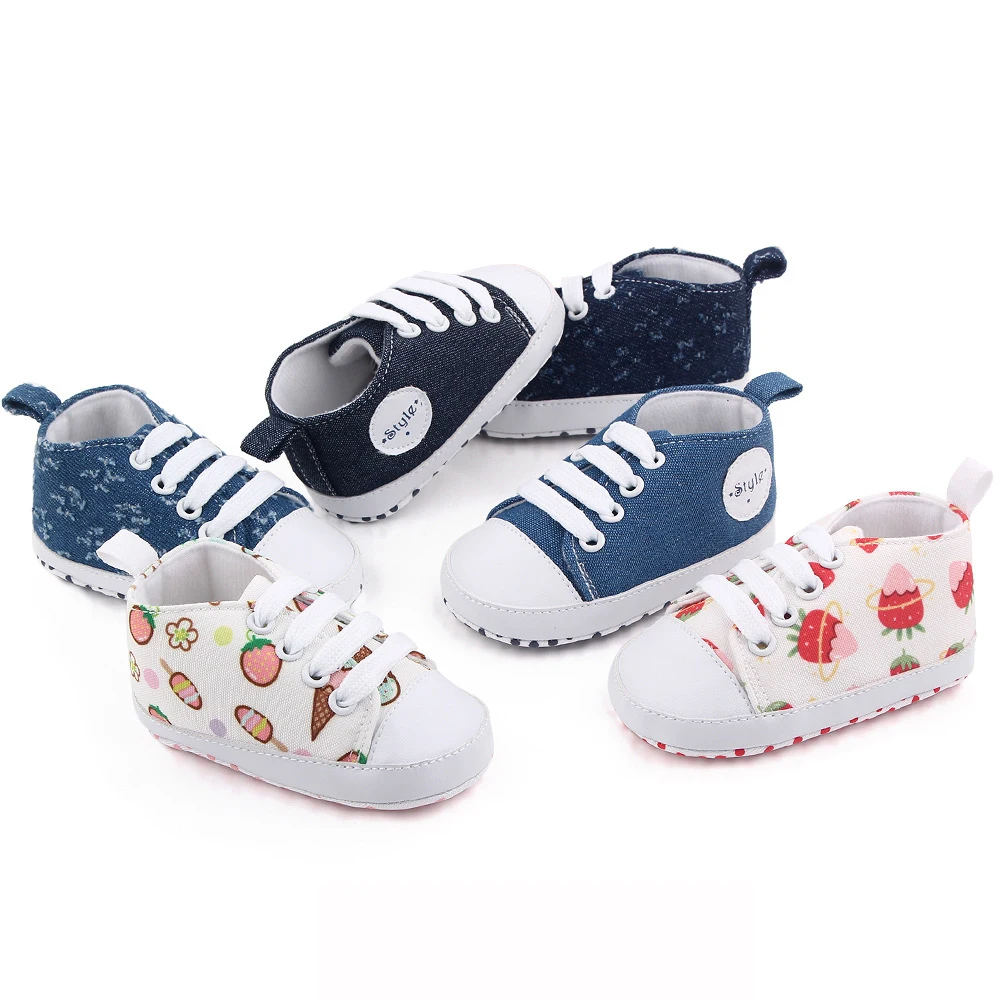 

KIDSUN Canvas Classic Baby Boy Sports Shoes Soft Soled First Walkers Baby Kids Sneakers Shoes Multi Color