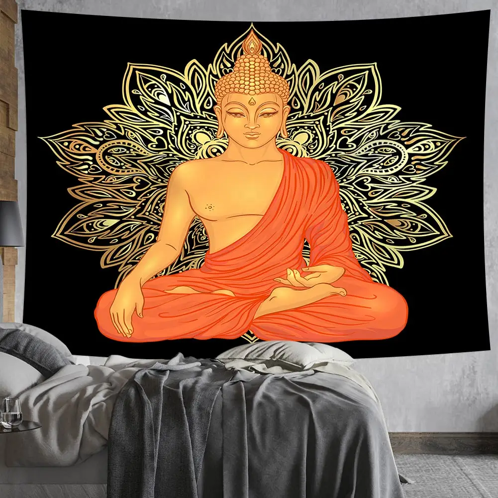 Индийский гобелен в виде чакр Будды большого размера украшение для стен мандалы