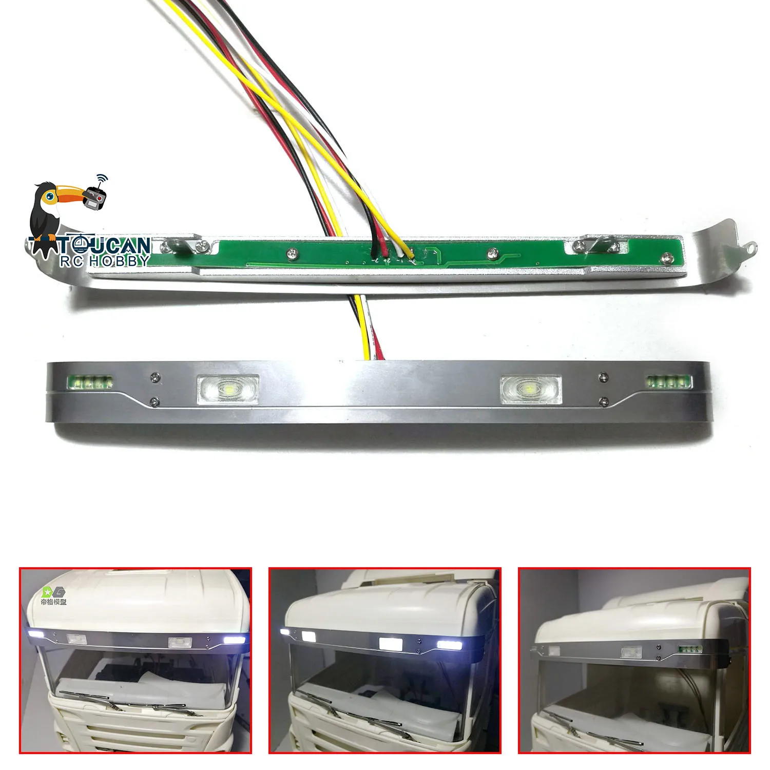 łkową zapasową lampę przeciwsłoneczną LED do ciągnika siodłowego 1/14 RC 620 730 470 Wywrotki Samochodowy pilot Plastikowa metalowa część