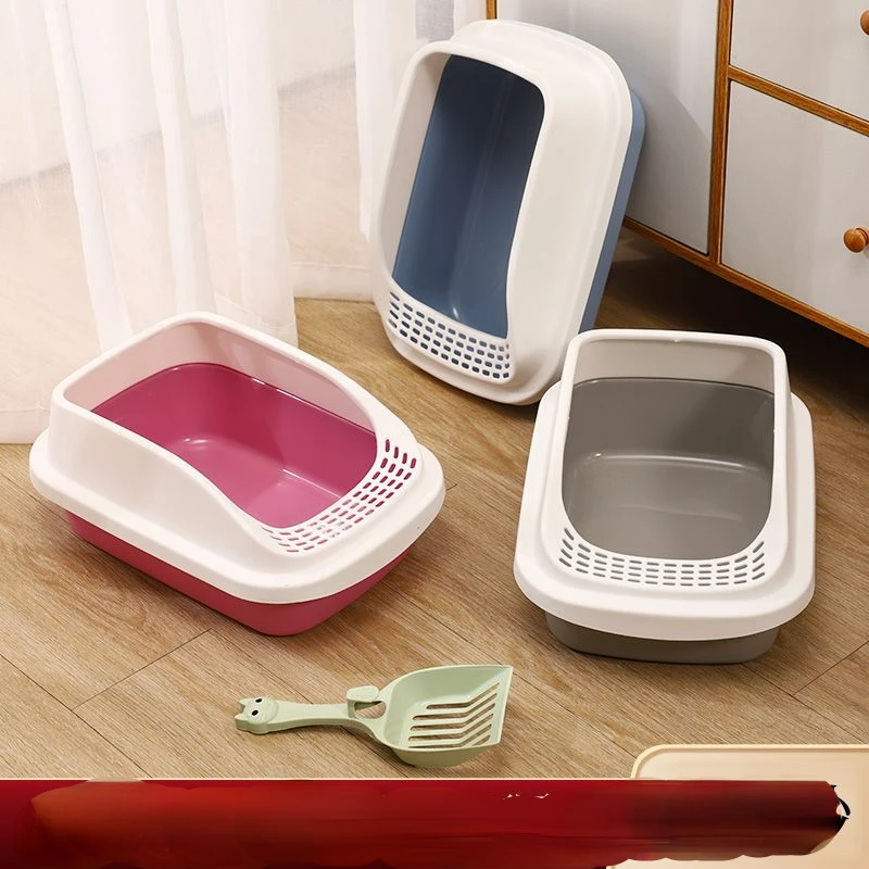 

Контейнер для кошачьего туалета, большая полузакрытая коробка для кошачьего туалета, с защитой от брызг и средним запахом