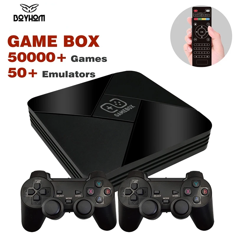 BOYHOM ретро двойная система видео Игровая приставка TV Box 50 + эмульгаторы Макс 50000