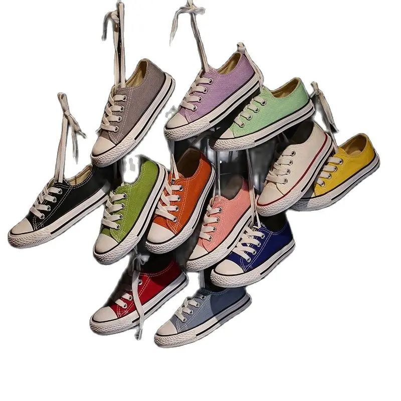 

Kids Solid Candy Color Canvas Sneakers for Toddler Sport Casual Shoes Fashion Breathable Children Flats sBoys Girls Loafers