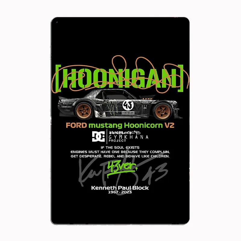 

Металлическая табличка Mustang Hoonigan