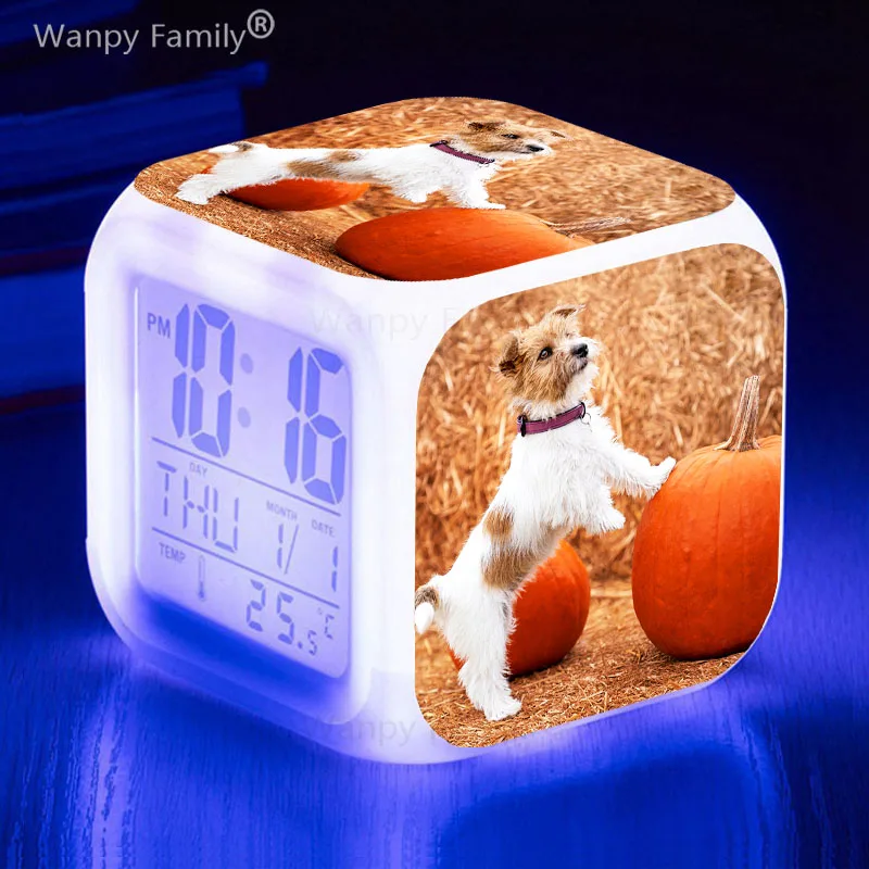 Pet Dog Boys Girls Gifts Student Bedroom Wake Up Timer Home Decor Portable Desk Clock