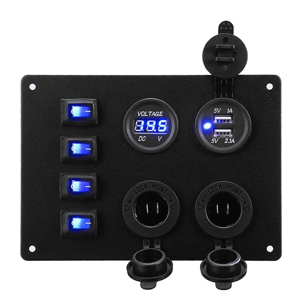 

Автомобильное зарядное устройство с двумя USB-портами, 12-24 В