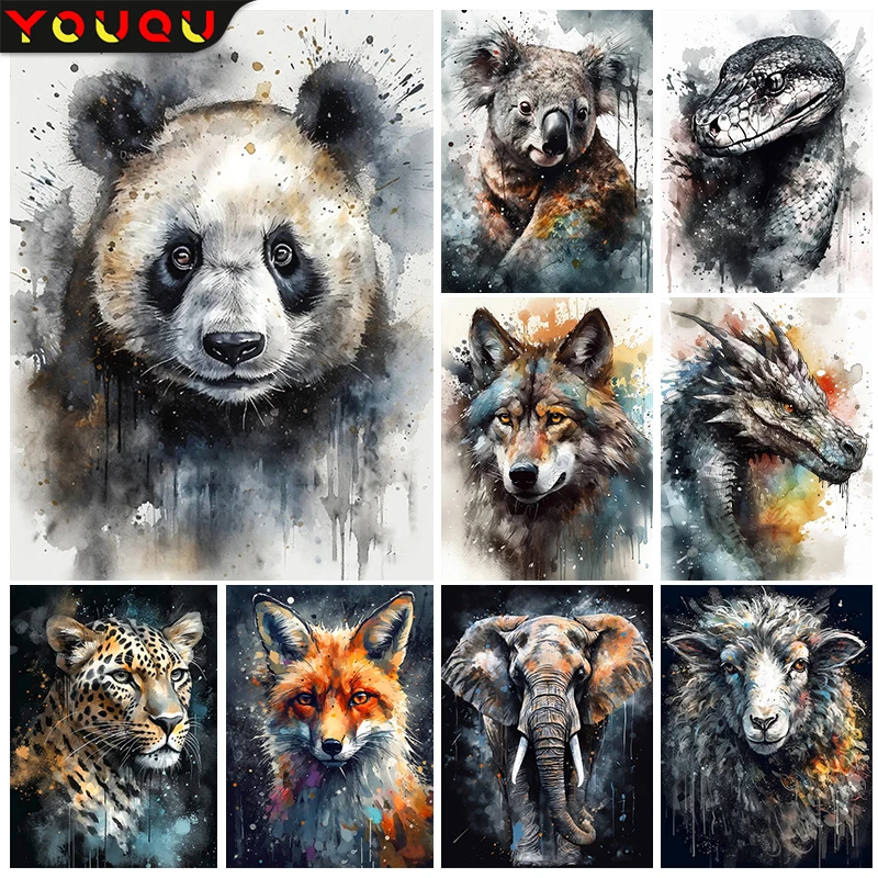 Алмазная живопись YOUQU, мозаичная картина с животными, алмазная вышивка своими руками 5D, вышивка крестиком, персонализированное украшение для дома, подарок ручной работы