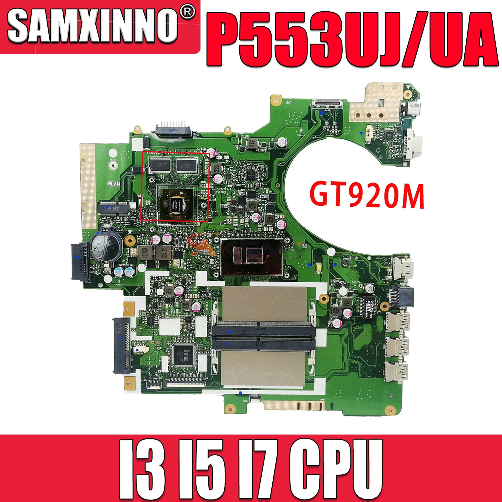 

Mainboard P2540UJ P2540UA P2530UJ P553UJ P553UA P2540U PRO553U PX553U PE553U P553U Laptop Motherboard I3 I5 I7 UMA OR GT920M