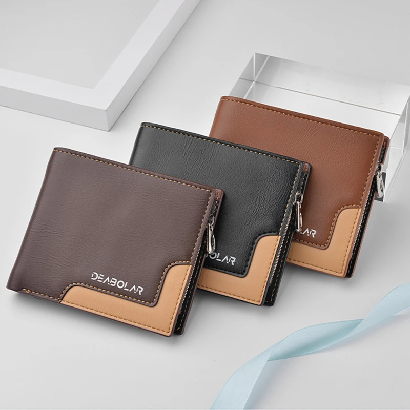 

Fashion Leather Wallet Men Slim Coin Purse Business Foldable Wallet Men Card Holder Pocket Clutch Male Handbags Tote Bag