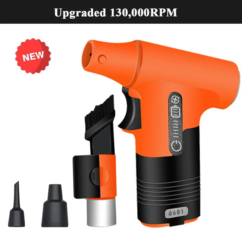 

Бесщеточный двигатель, струйный вентилятор, 120 000 об/мин, турбовентилятор, мощный пылеуловитель, тряпка со сжатым воздухом, инструмент для очистки клавиатуры, интерфейс Type-C