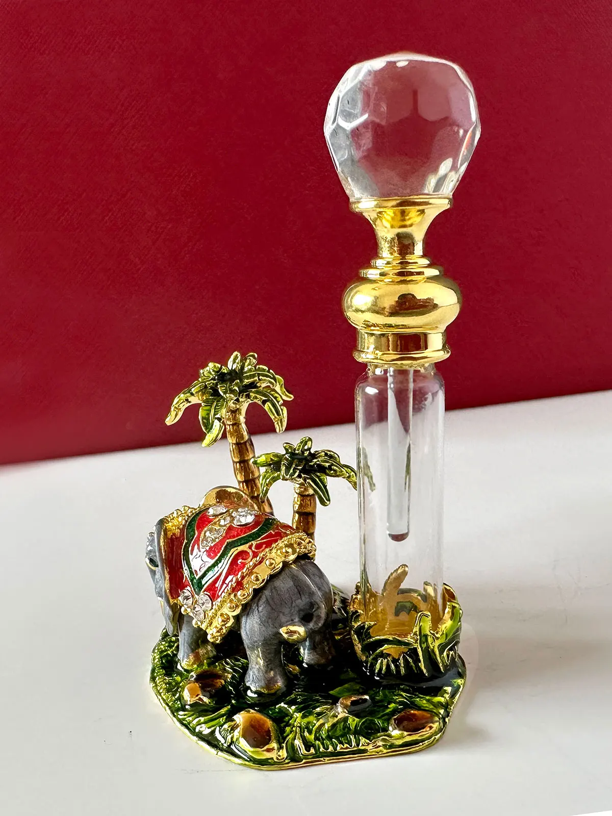 4 мл винтажный металлический фигурки слонов стеклянный пустой флакон для духов