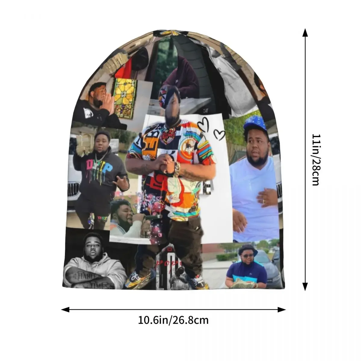 Зимние шапки унисекс с волнистым коллажем облегающие аксессуары вязаные уличная