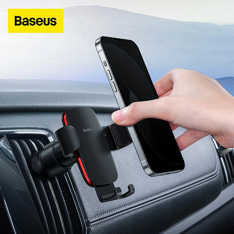 

Baseus Car Gravity Phone Holder For Air Vent Car Mount For Samsung iPhone Xiaomi Phone Holder Car Holder Stand