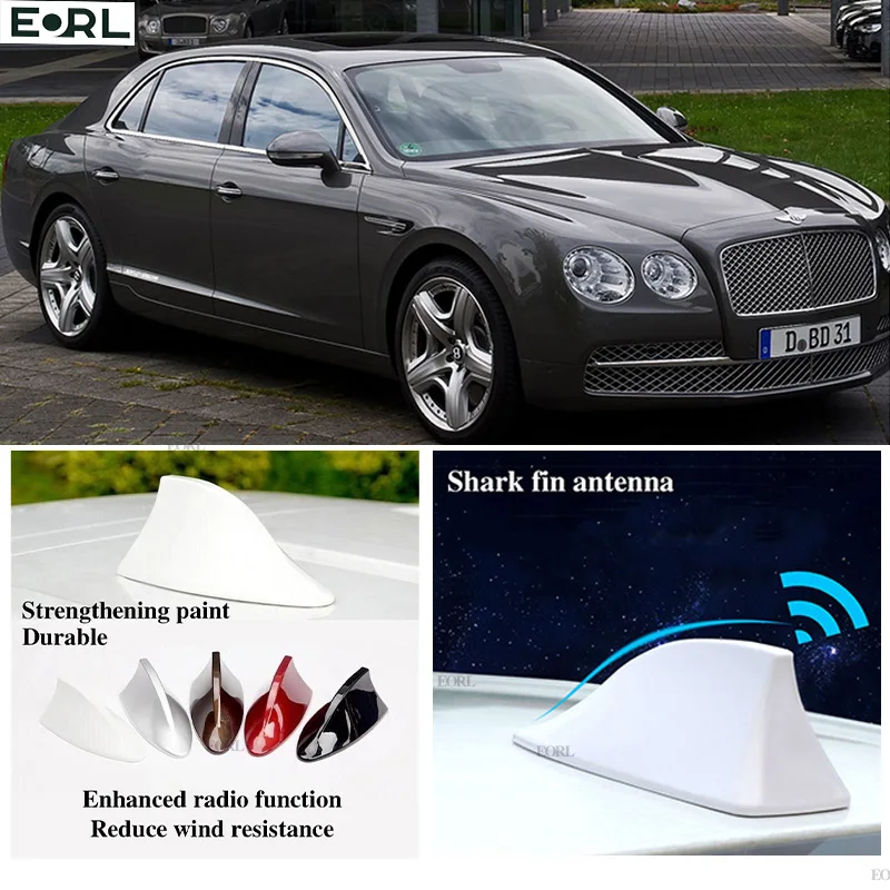 

For Bentley Flying Spur Shark Fin Antenna FM Signal Super Aerials Amplifier Waterproof Signal Amplifier FM/AM Radio Aerials