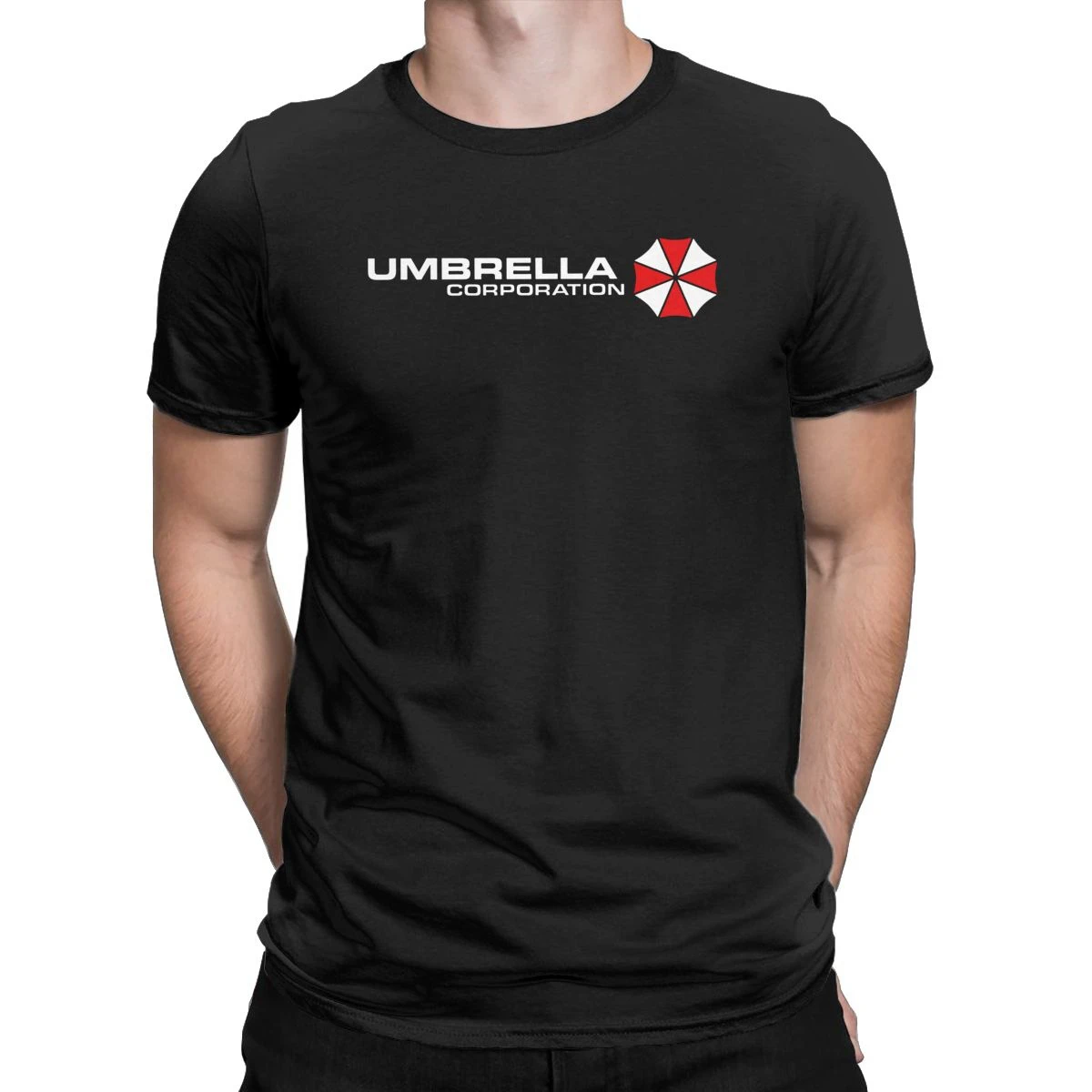 

Vintage Umbrella Corporation T-Shirts Men Crew Neck Pure Cotton T Shirt Short Sleeve Tees Plus Size Clothes