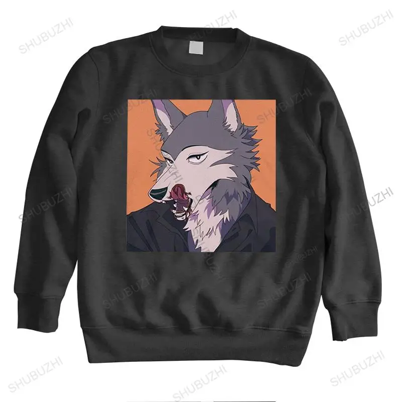 

Толстовка Beastars Legoshi Bloddy, мужская толстовка с длинным рукавом, Аниме Манга, Серый Волк, повседневные толстовки, мягкие хлопковые свитшоты, топы