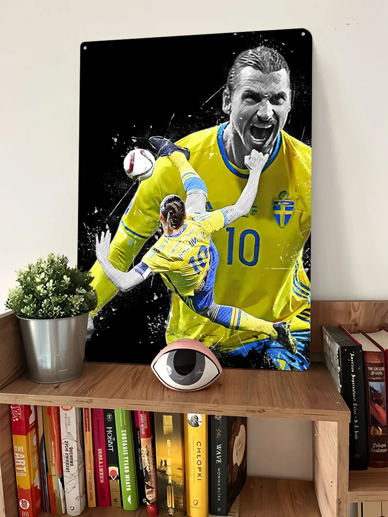 Металлический плакат с футболистом Златан Ибрагимовича вещи для дизайна комнаты