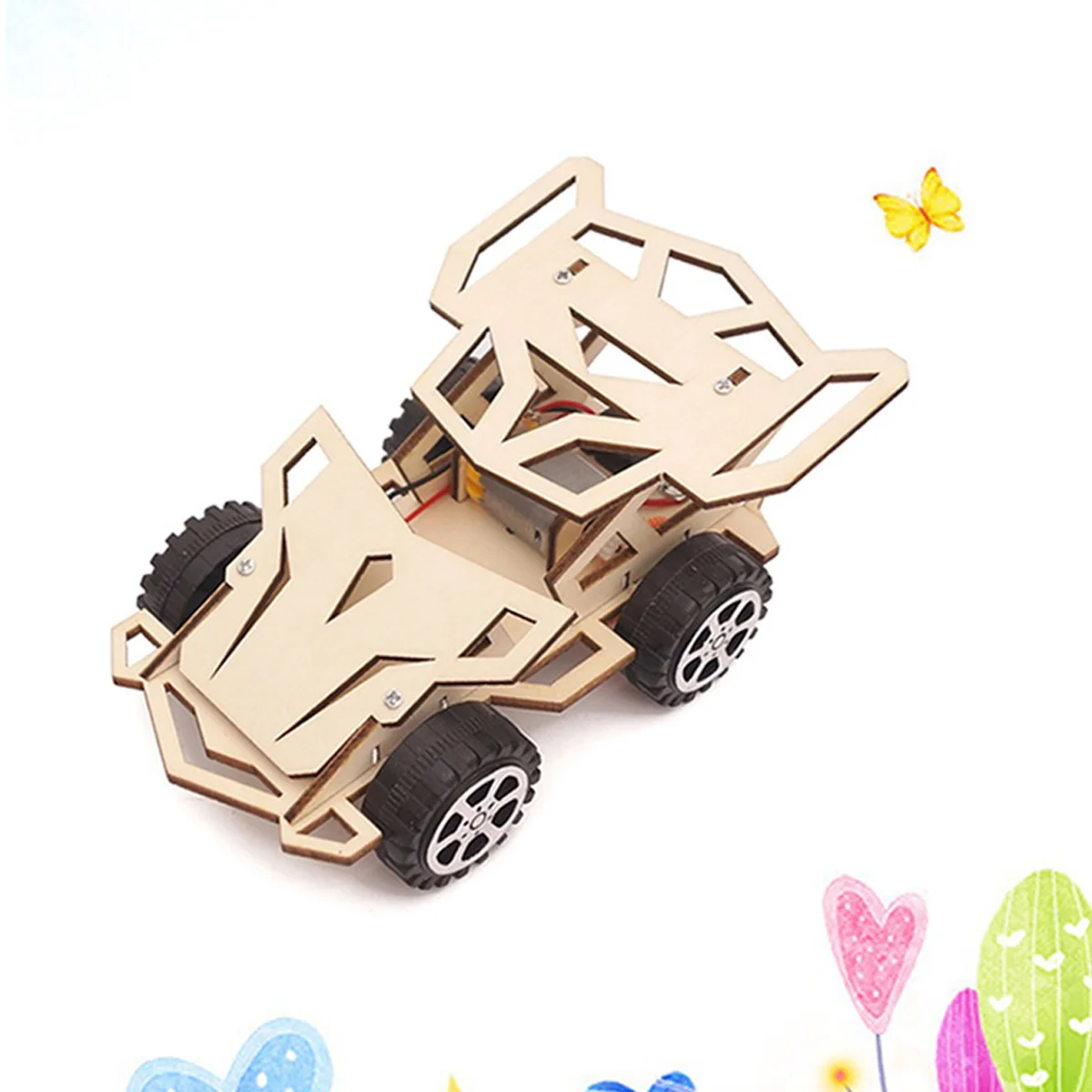 1 шт. электрические деревянные гоночные DIY ручные 3D головоломки авто собранная