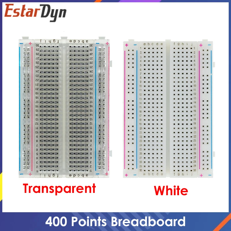 

400 holes/tie points Breadboard Solderless Prototype PCB Board 400 Pin for Arduino Raspberry Pi