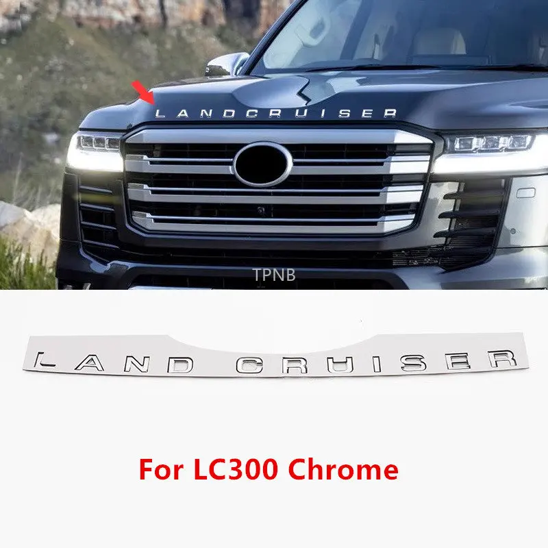 Фото Обновите свой 2022 2023 для Toyota Land Cruiser 300 LC300 с 3D буквами, наклейками, эмблемой капюшона, логотипом, знаком, аксессуарами №3