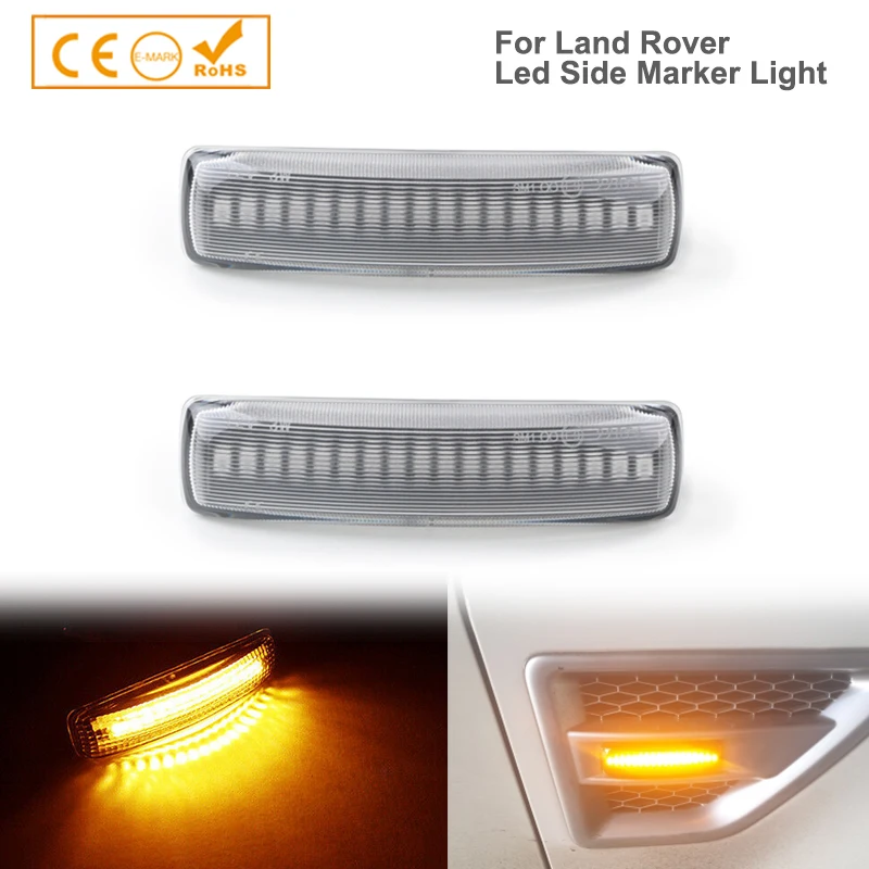 

2pcs For Range Rover Sport L320 New Dynamic Led Side Repeaters Indicator Lights Silver LR007954 / XGB000073