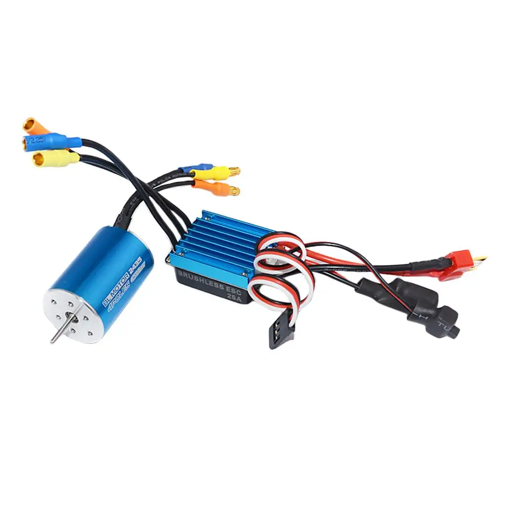 

2435 4800KV 4P Sensorless Brushless Motor + 25A Brushless ESC