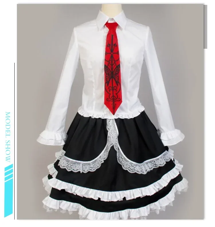 Костюм для косплея Celestia Ludenberg Danganronpa Trigger Happy Havoc Celeste парик Dangan Ronpa черное платье