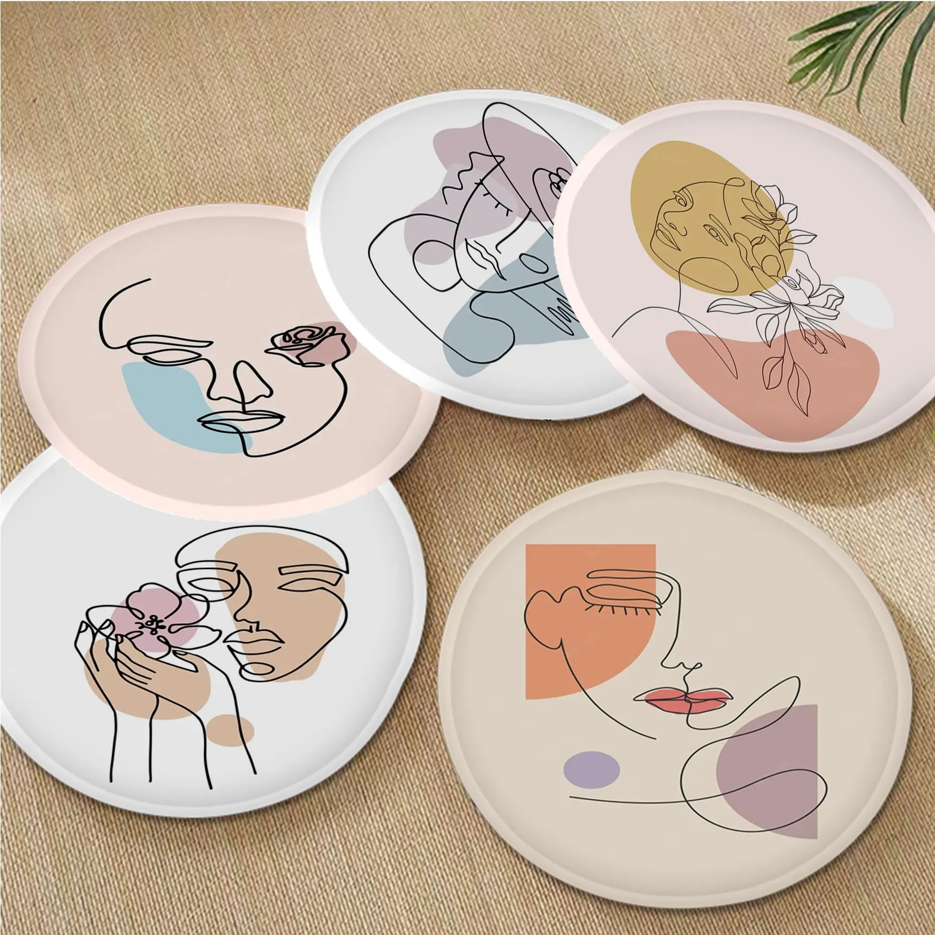 

Abstract Line Woman Face European Seat Cushion Office Dining Stool Pad Sponge Sofa Mat Non-Slip Outdoor Garden Cushions