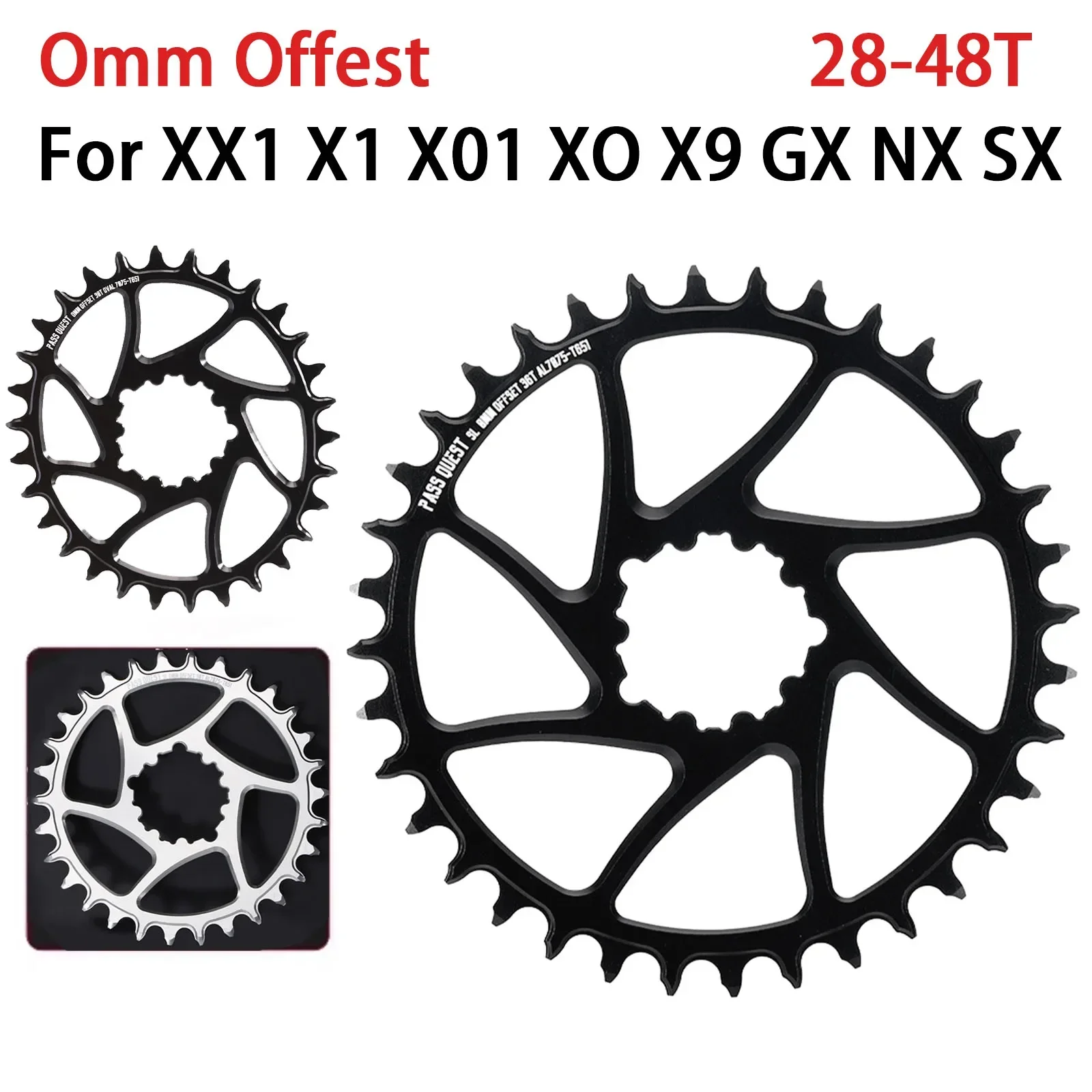 PASS QUEST Звездочка с прямым креплением круглая овальная узкими зубьями звездочка 30