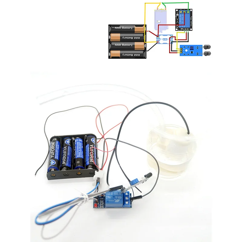 

Children's Electronic Science Experiment Invention Kit Infrared Induction Automatic Pumping Electronic Kit Student div