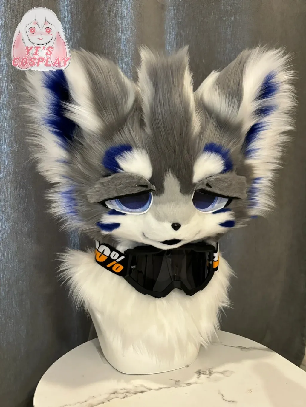 Yis косплей на заказ пушистая голова кигуруми Kemono Fursuit гарнитуры ручной работы Beast