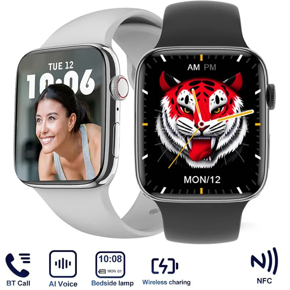 

2022 NFC Men Smart Watch Bluetooth Call Motion Track Watch Wireless Charging Customized Dial Heart Smartwatch For Android IOS