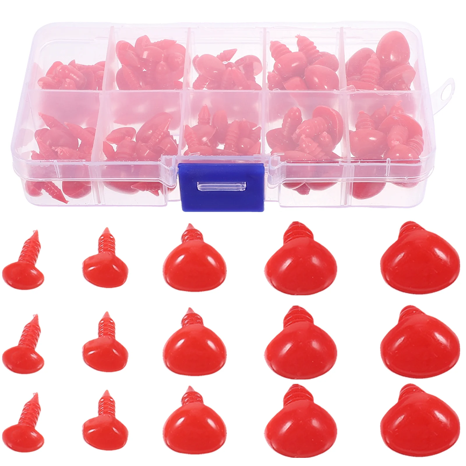 

Plastic Safety Noses Crafts 100Pcs Stuffed Animal Safety Noses Craft Triangle Nose Plush Bear Noses Crochet Noses Diy Doll