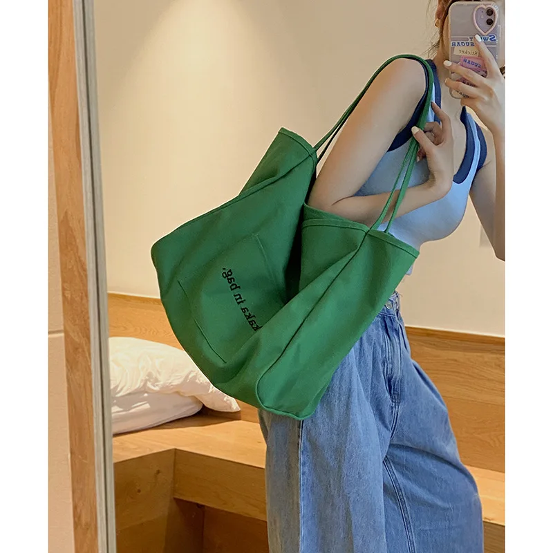 

Leisure Canvas Bag Female Summer 2022 New Fashion Tote Bag INS Large Capacity Bag Shopping Bag Sports Bag Travel Bag Luggage