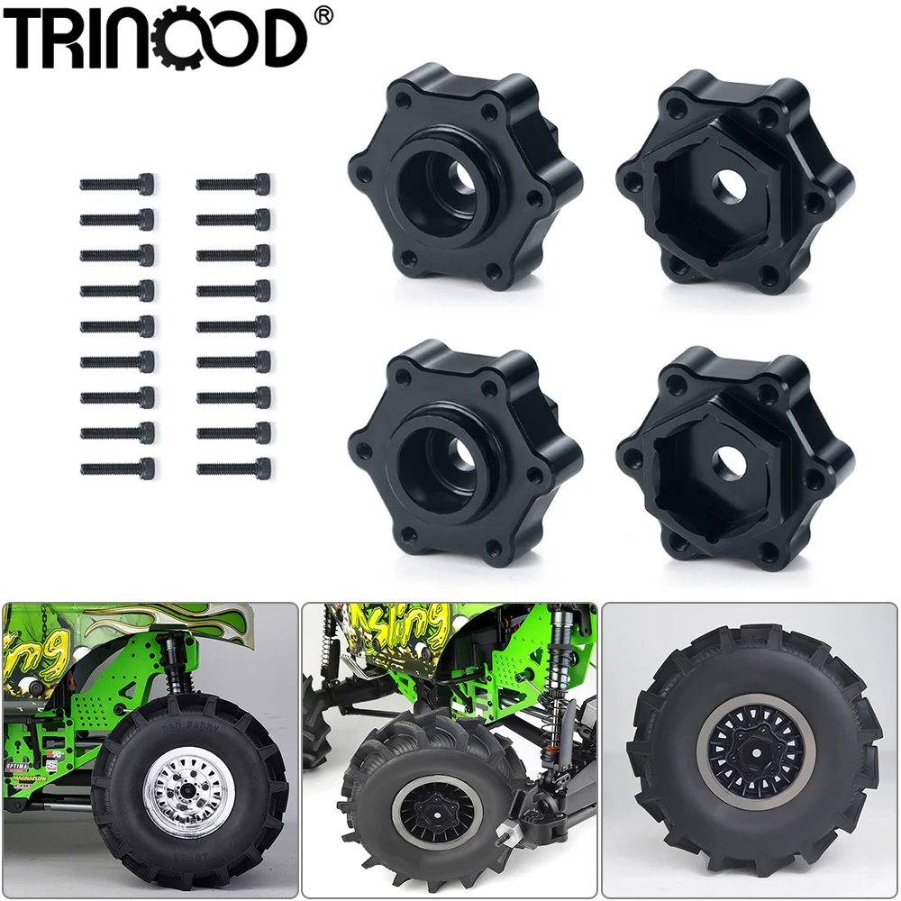 

TRINOOD 4PCS Wheel Hex Extended Adapter Widen 5mm for LOSI 1/8 LMT 4WD Digger Monster Buggy, King Sling Truck Upgrade Parts
