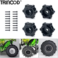 TRINOOD 4PCS Wheel Hex Extended Adapter Widen 5mm for LOSI 1/8 LMT 4WD Digger Monster Buggy, King Sling Truck Upgrade Parts