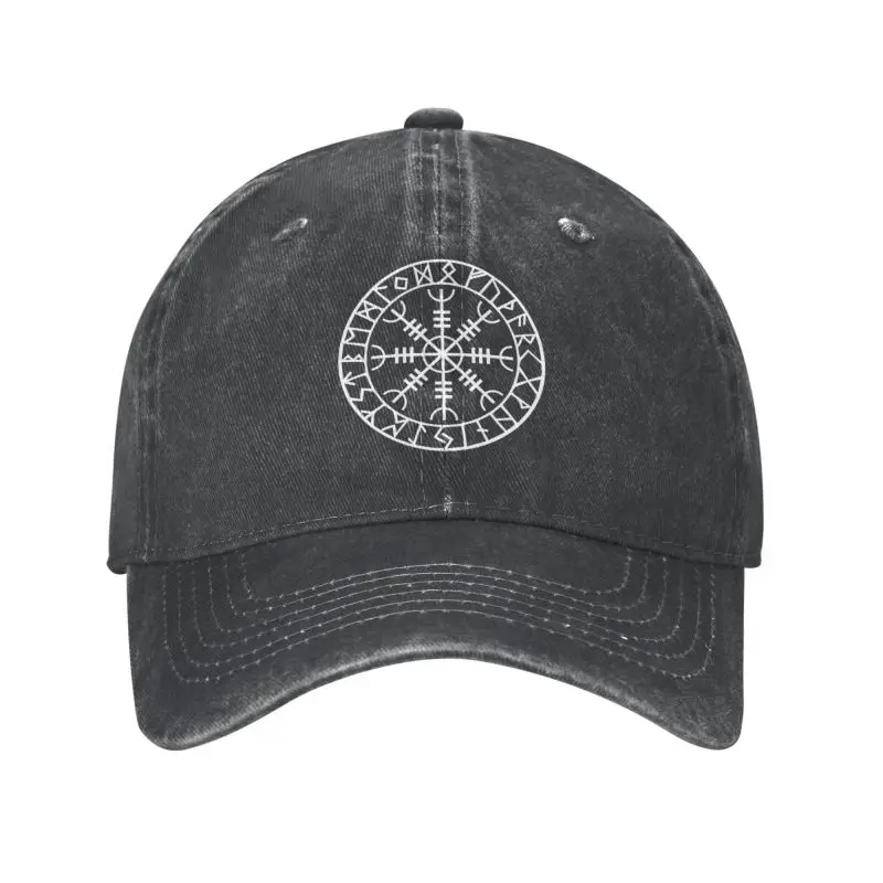 

New Classic Cotton Norse Viking Rune Amulet Baseball Cap Adult Icelandic Vegvisir Compass Adjustable Dad Hat Men Women Outdoor