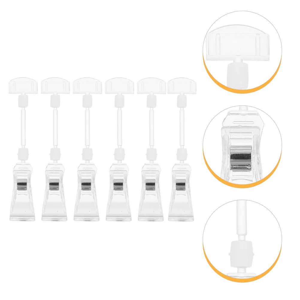 

6pcs Clip-on Price Tag Clip Price Display Holder Advertising Display Clip