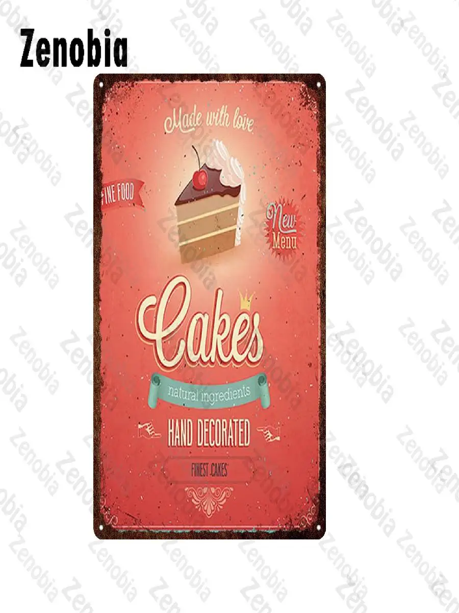 Настенные стикеры в стиле ретро естественное меню продукта жестяные знаки