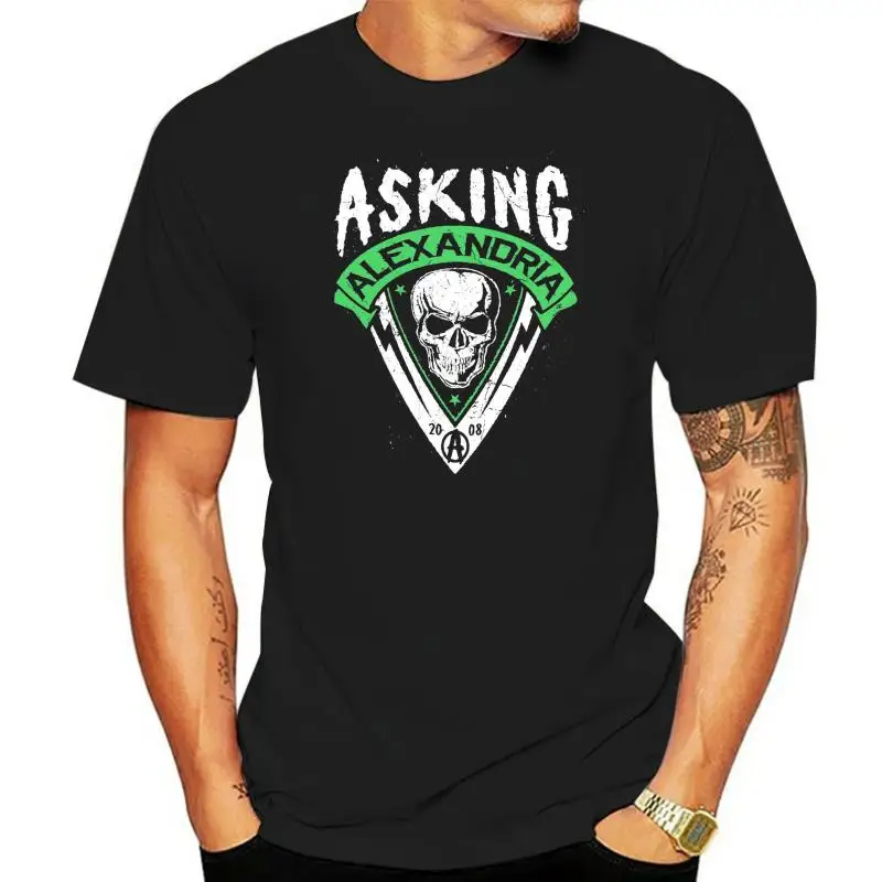 

Official Asking Alexandria Skull Head Green T-Shirt Rock N Roll Relentless