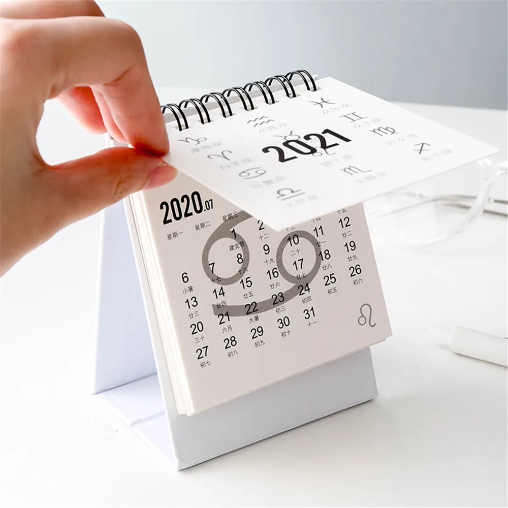 

Календарь с двенадцатью созвездиями 2021, настольный календарь, двойной ежедневный органайзер для расписания, настольный планировщик, офисн...