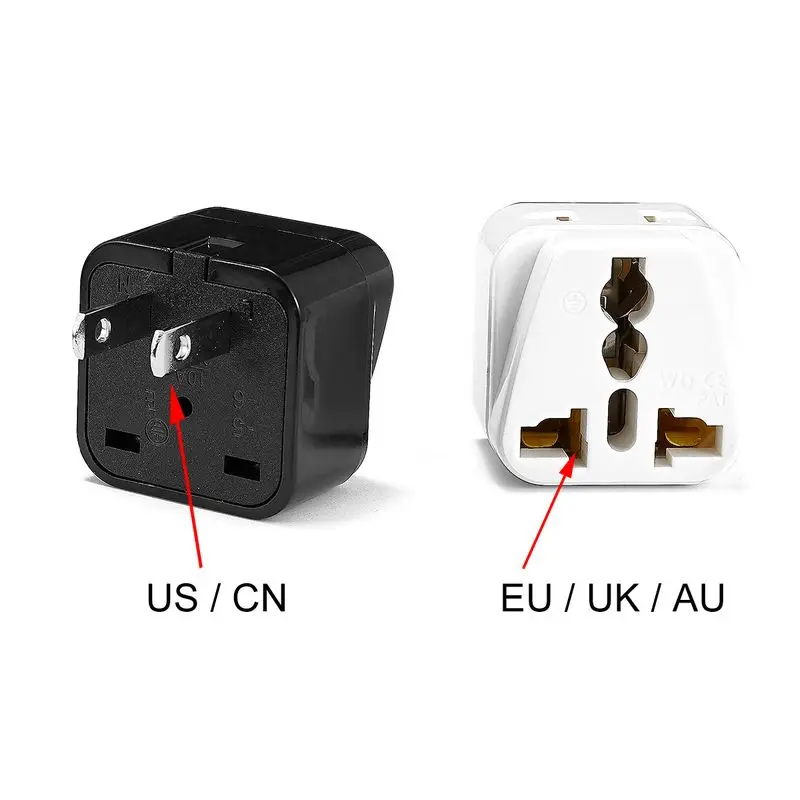 1 шт. 2 в адаптер штепсельной вилки США Универсальный конвертер AU UK американский