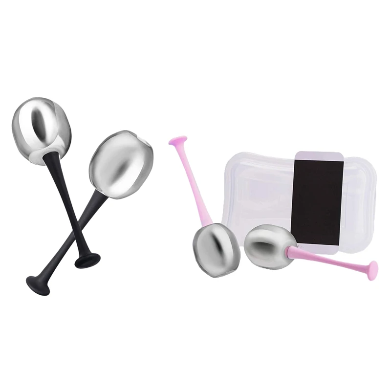 

Stainless Steel Ice Hockey Energy Beauty Ball Facial Cooling Ice Globes Face And Eye Massage Skin Care 2Pcs/Lot
