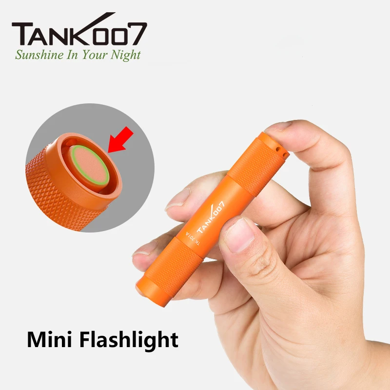 TANK007 Мини-фонарик EDC водонепроницаемый алюминиевый