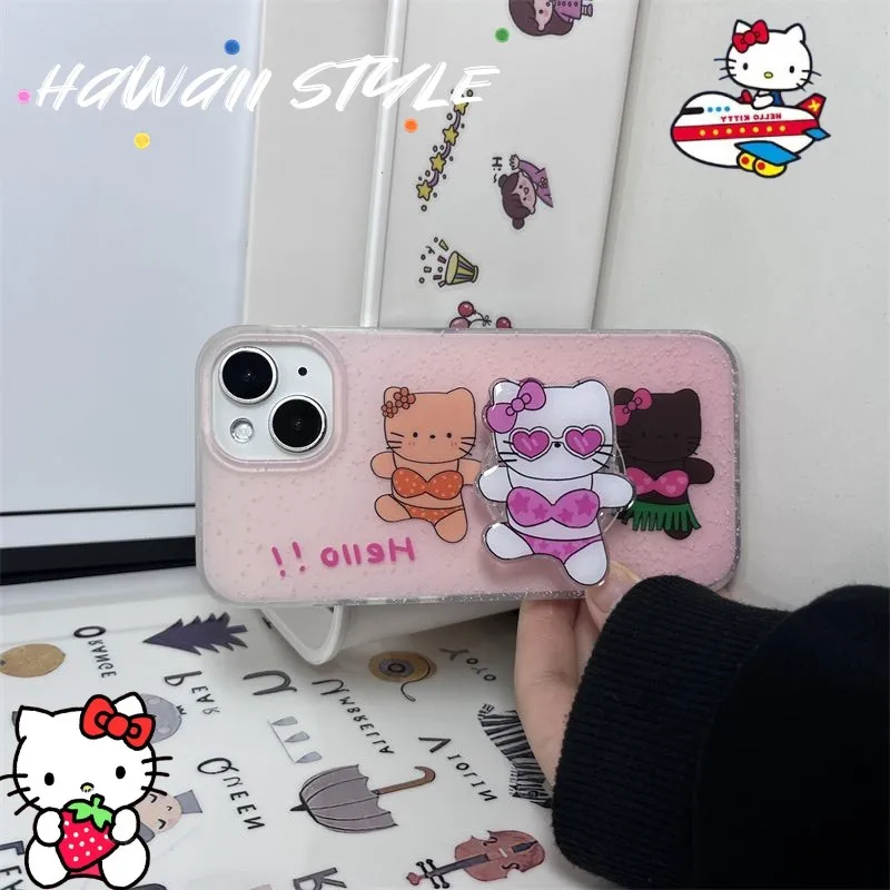 

Гавайский чехол для смартфона с рисунком Hello Kitty для Iphone11 12 Promax 13 14